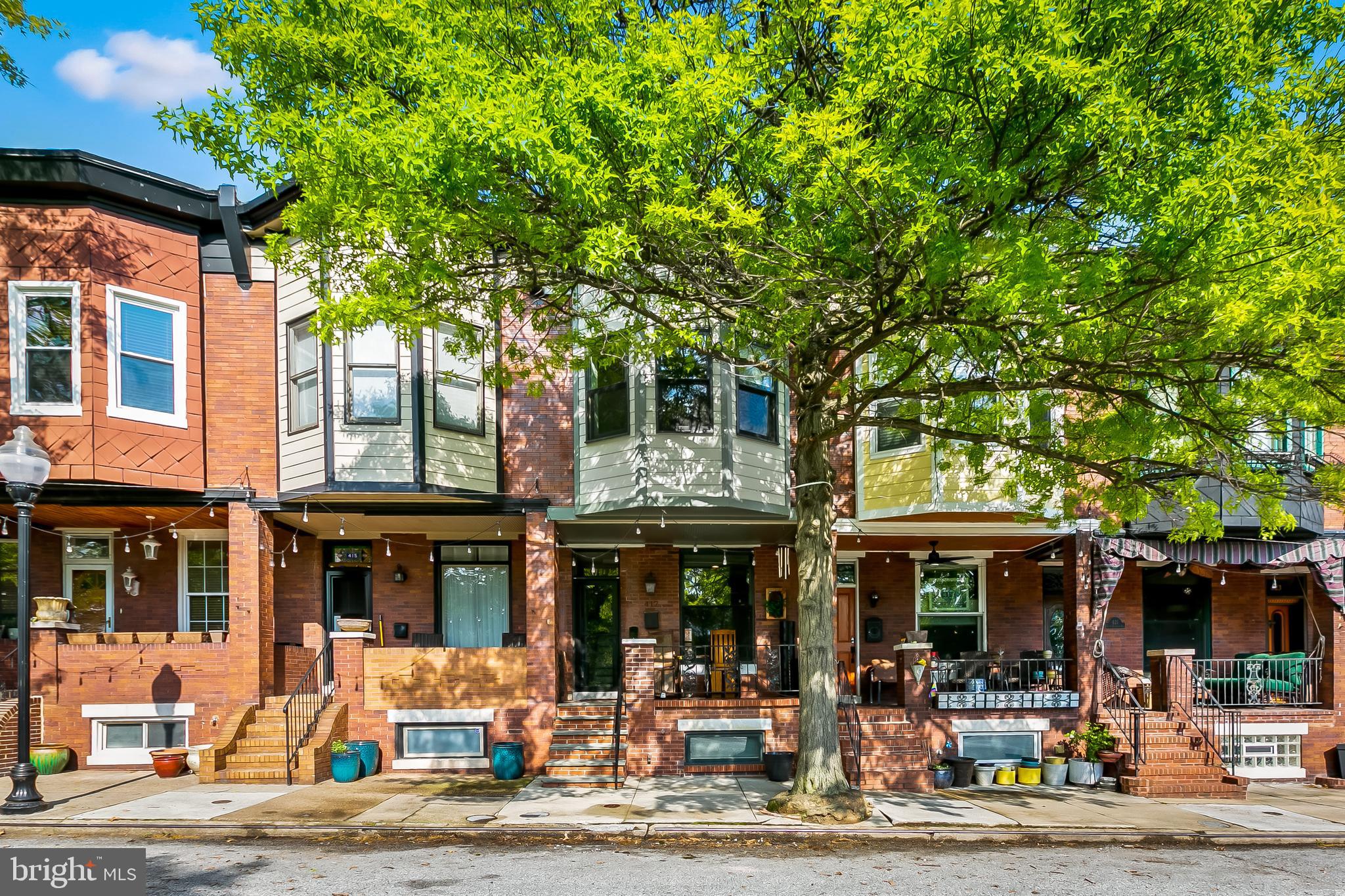 OFFER DEADLINE IS MODAY MAY 1ST AT NOON, PLEASE, NO EXCLULATION CLAUSES. BEST AND FINAL
This rarely available park-front home was a fully renovated in 2016 with 3 finished levels, exposed brick, hardwood floors, gourmet kitchen, parking pad and a roof deck. The primary bed/bath is on the 2nd level front over looking the park. There is a rear bedroom and bath with access to the bi-level roof deck . The main level is wide open space, great for entertaining throughout the living room and large kitchen with island. The basement is completely finished with additional small kitchen for entertaining. It's perfect for additional family room or bedroom. Has a walkout to the parking pad. This property is convenient to Hopkins, 83, 95, and 695, tons of restaurants and Patterson Park is just steps away. It's basically your front yard. There's approximately 3 years left on CHAP which saves you thousands.