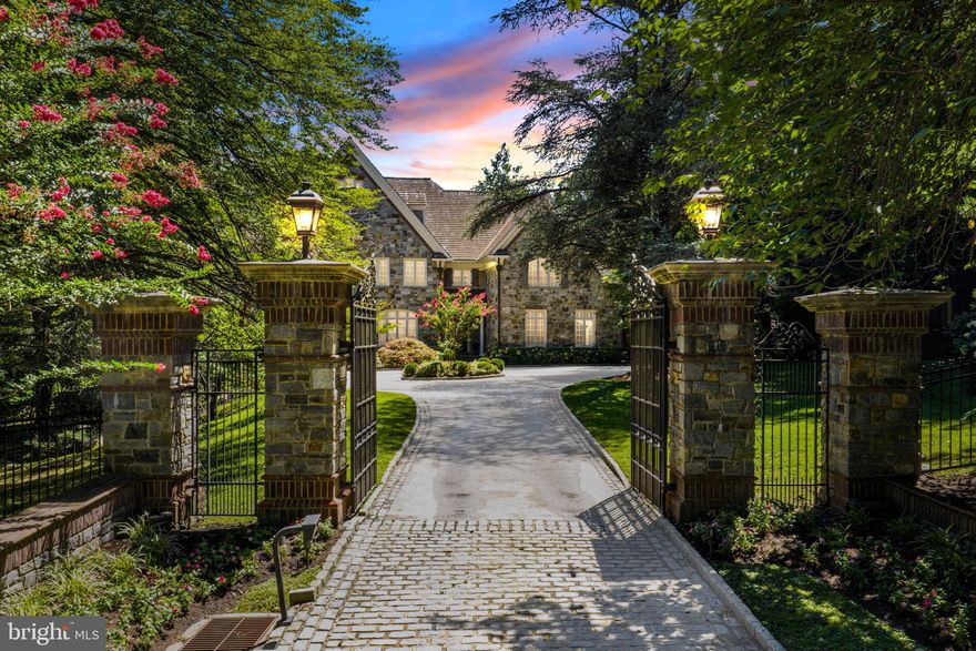 Nestled behind a gated entrance in Gladwyne’s prestigious estate section, 1045 Waverly Road is a breathtaking stone manor home crafted by renowned builder William Smith. Designed to transcend time and style, this 7+bedroom, nine full and three half-bath European-inspired estate offers over 15,000 square feet of exquisitely finished living space across four bespoke levels. 4 car oversized garage with motor courtyard. 

Set on 1.5 lush, private acres just moments from the Village of Gladwyne, this home is a rare fusion of old-world craftsmanship and modern luxury. Soaring 10+ foot ceilings on the main and lower levels create a sense of grandeur, enhanced by oversized windows that flood each space with natural light. 

At the heart of the home lies a spectacular chef’s kitchen with dual marble slab countertops, a double Viking range, full refrigerator and freezer, and an oversized island.  This stunning space opens to a full bar nestled within the Great Room with soaring 20+ foot ceilings further enhanced by one of six stone gas fireplaces. 
Primary Suite offers a Sitting Room, bedroom with fireplace, private terrace, lounge, Yours & Mine Bathrooms, and closets, Dressing room along with a coffee bar. 
Each additional spacious bedroom features it's own marble ensuite bathroom and walk-in closet. 

The fully finished walk-out lower level surrounded by windows from nearly every angle, is a destination of its own, with radiant heated honed marble flooring throughout. Here you will find a billiard room, family room, lounge, sauna and steam room, wine cellar and tasting room, caterer’s kitchen, Playroom and Gym. 
A full elevator services all levels, ensuring ease and accessibility throughout. 

Outdoors you will find a several bluestone patios surrounding the resort-style pool and spa, offering tranquil views of the surrounding natural beauty and mature landscaping. 

This is Main Line living at its most refined — masterfully crafted, pristinely maintained, and exceptionally styled. A home that honors tradition while embracing luxury, 1045 Waverly Road is a once-in-a-generation offering.