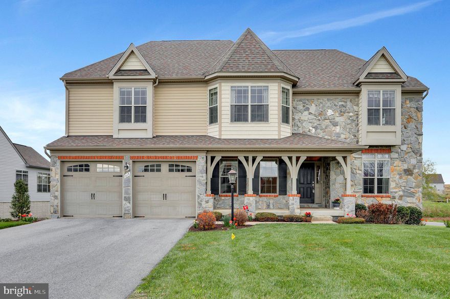 If you're looking for luxury, you've come to the right place! This gorgeous 4 bed, 3.5 bath home has a showstopping exterior and no detail has been missed inside. Best of all, never mow your lawn or shovel snow again! Lawn maintenance, fertilizing, front bed weeding, mulching, pruning, and more are included in your homeowners dues, as is snow removal up to your front door. On the main floor, you'll find hardwood flooring, soaring ceilings, arched doorways, and a stone fireplace. The gourmet kitchen has granite countertops, double wall oven, walk in pantry, and five burner cooktop. Both the laundry room and primary bedroom suite are conveniently located on the first floor. The primary suite features two walk in closets, vaulted ceiling, garden soak tub, enclosed water closet, and dual sinks. Walk out into the fabulous screened in back porch and enjoy the mountain views in the distance. Breakfast room, dining room, family room, and a separate living room that could easily be used as an office complete the main floor. Upstairs there are three large bedrooms, two bathrooms, and a loft space. The walkout basement is roughed in for a bathroom and has so much potential. This home has a two car garage and is only a short drive into Charles Town or Harpers Ferry. Schedule a showing today! Multiple offers received, please submit highest & best by Wednesday 6 PM. If sellers ratify an offer before Saturday, open house will be canceled.