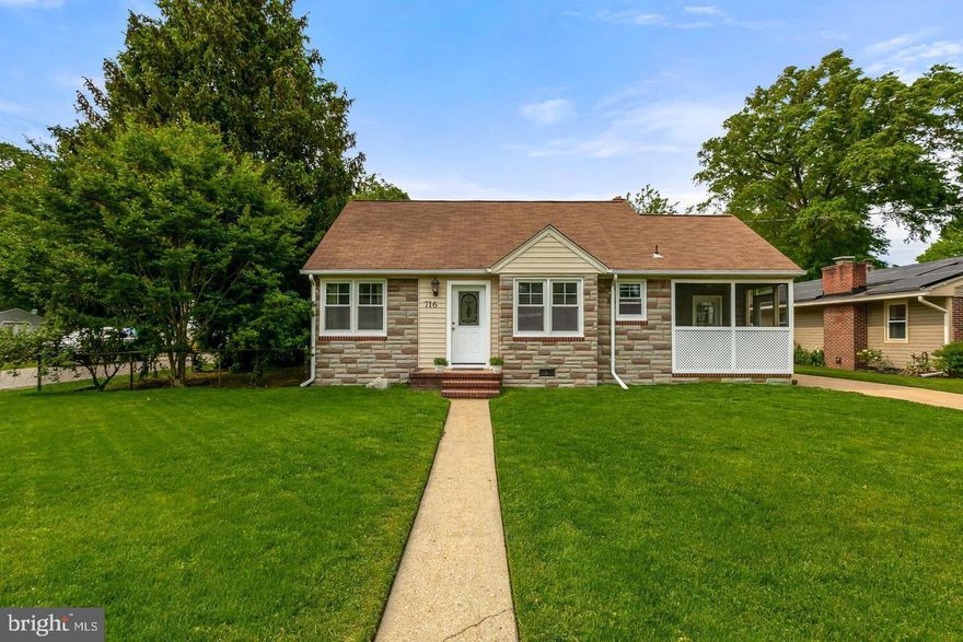 This beautifully renovated single-family home perfectly blends modern comfort and timeless charm. Ideally located with easy access to Baltimore, Annapolis, and the Chesapeake Bay, this home ensures you're never far from where you need to be.   It also offers a VERY ATTRACTIVE VA ASSUMPTION at 2.5%.
Step inside to discover 1,240 sq. ft. of thoughtfully designed living space. The main level boasts original refinished hardwood floors in the living room, while the kitchen and upstairs feature stylish luxury vinyl flooring. The updated kitchen shines with wood cabinetry, quality appliances, and ample storage.
This move-in-ready home features three spacious bedrooms adorned with modern lighting, hardwood floors, and a fully renovated bath. The upstairs level offers a versatile retreat—perfect for a home office, meditation space, or additional bedroom "above it all."
The large, level backyard is a rare find. Situated on an expansive corner lot, it is ideal for entertaining or relaxing on the deck with built-in seating and ambient lighting. The detached 320-square-foot garage, equipped with electricity and a newer remote-entry door, is perfect for creating an entertaining space or additional storage.
Enjoy the convenience of nearby schools, shopping, and a variety of restaurants. The deep driveway accommodates up to four cars, making parking a breeze.
Virtual tour includes interactive floor plans.
Don't miss this incredible opportunity—schedule your showing today!