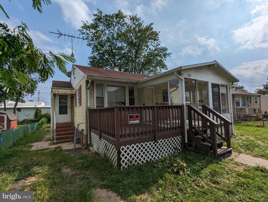 3 bedroom, 1 bath rancher style home in the Broening Manor neighborhood of Baltimore City. This property is rough around the edges but could make a great home with a little sweat equity. Property is sold in as-is condition. HVAC outside unit is being replaced the week of 8/20.
