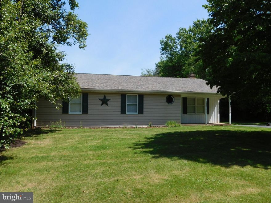 Perfect Location for this Perfectly Kept Rancher Style home.  Strong Contruction with Seller Appreciation and Care make this a True Needle in the Haystack find. 
Home offers 3 Nice size bedrooms with 2 Full baths. Kitchen is Large and does allow for an Eat In Enjoyment.
Newer Appliances and Double Wall Oven is Icing on the Cake. Separate Dining area for large table and chairs makes Serving a True pleasure also.
Summer nights are among us and what could be Better than Front porch sitting with this Tranquil Pasture Views.  Land Lot is flat and Over 1 Acre too! Basement is Unfinished but does offer Plat Form / Flute for Woodstove and Lots of Storage area. 
Don't Let this home Pass you by.  Home is MOVE In READY!  Seller is offering a 1-YHW also.