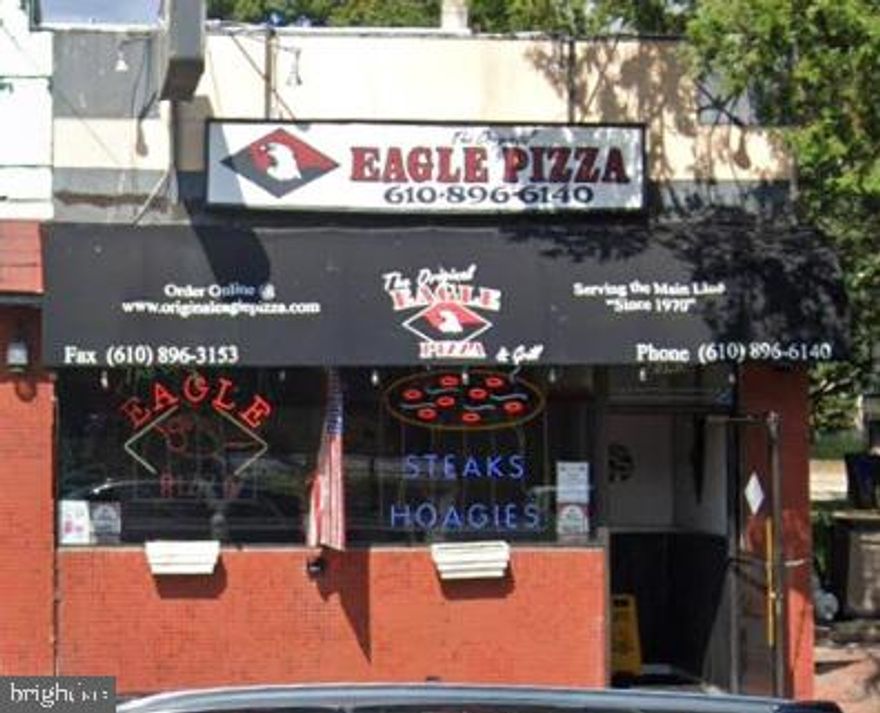 Original Eagle Pizza shop in Ardmore serving customers since 1970.  Owners are retiring!  Awesome opportunity to purchase successful business with real estate.  Great investment.  Evans will provide business financial information upon request.  Closed on Sundays! Possible opportunity to build 2nd floor/apartment.  Business and Real Estate must be sold together - total cost $700,000.