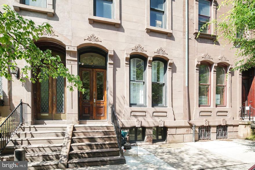 This beautiful building is steps from Rittenhouse Square. No details has been spared in restoring this grand brownstone!! Enter into the grand foyer and feel the original old world charm of this breathtaking building. This restored unit is one of eight. This apartment contains all the amenities and quality finishes usually reserved for new condominium restorations; but these are available for rent! White Granite Counter Tops, solid wood cabinetry, Stainless Steel Appliances, Newly Renovated Bathrooms with Modern tiles, original refinished hardwood floors throughout, and central air!! Laundry Room in the building.