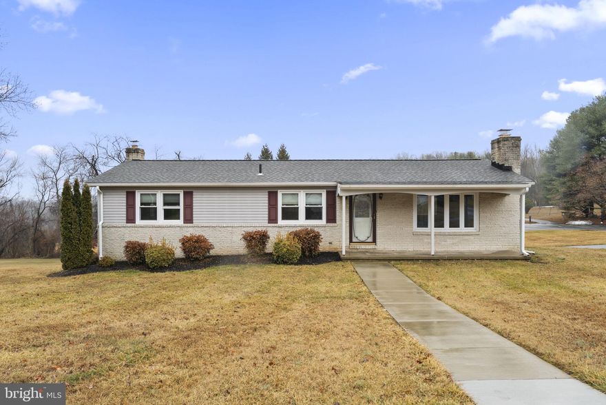 Cute and cozy rancher with 2 bedrooms, 2.5 baths located on a little over a half acre on a quiet court. Home could easily be converted back to a 3 bedroom as seller removed a wall or two to enlarge the HUGE master suite.
Private setting yet minutes from Westminster and 795. Lovingly cared for with upgrades over the years including  recently replaced roof, windows and doors . Newer water heater, water softener and stainless steel appliances  Lower level  currently being utilized as a master suite with a full bath and huge walk in closet. Private walk out basement. 

Large deck off the rear of the house leads to a spacious .63 acre lot featuring  established greenery and koi pond as well as 2 large storage sheds.
Shows well and wont last long!