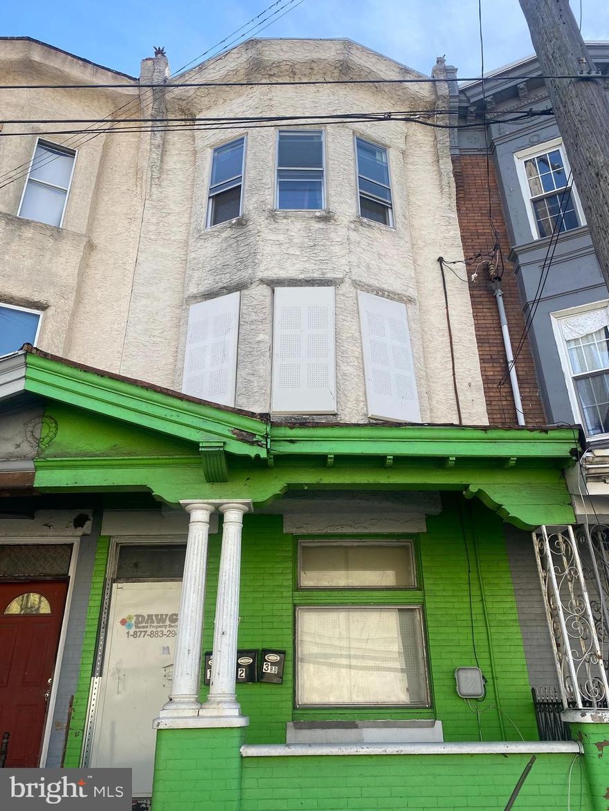 Property is Being Sold in "AS-IS' Condition. Buyer responsible for property sales cert. Three Store Triplex in need of TLC! Great Investment Opportunity to Add this property to your Rental Portfolio! PHA Payments for 0-1 Bedrooms $1100-$1190 for this zip code, potential PHA total rental income approx. $3300-$3480 per month.