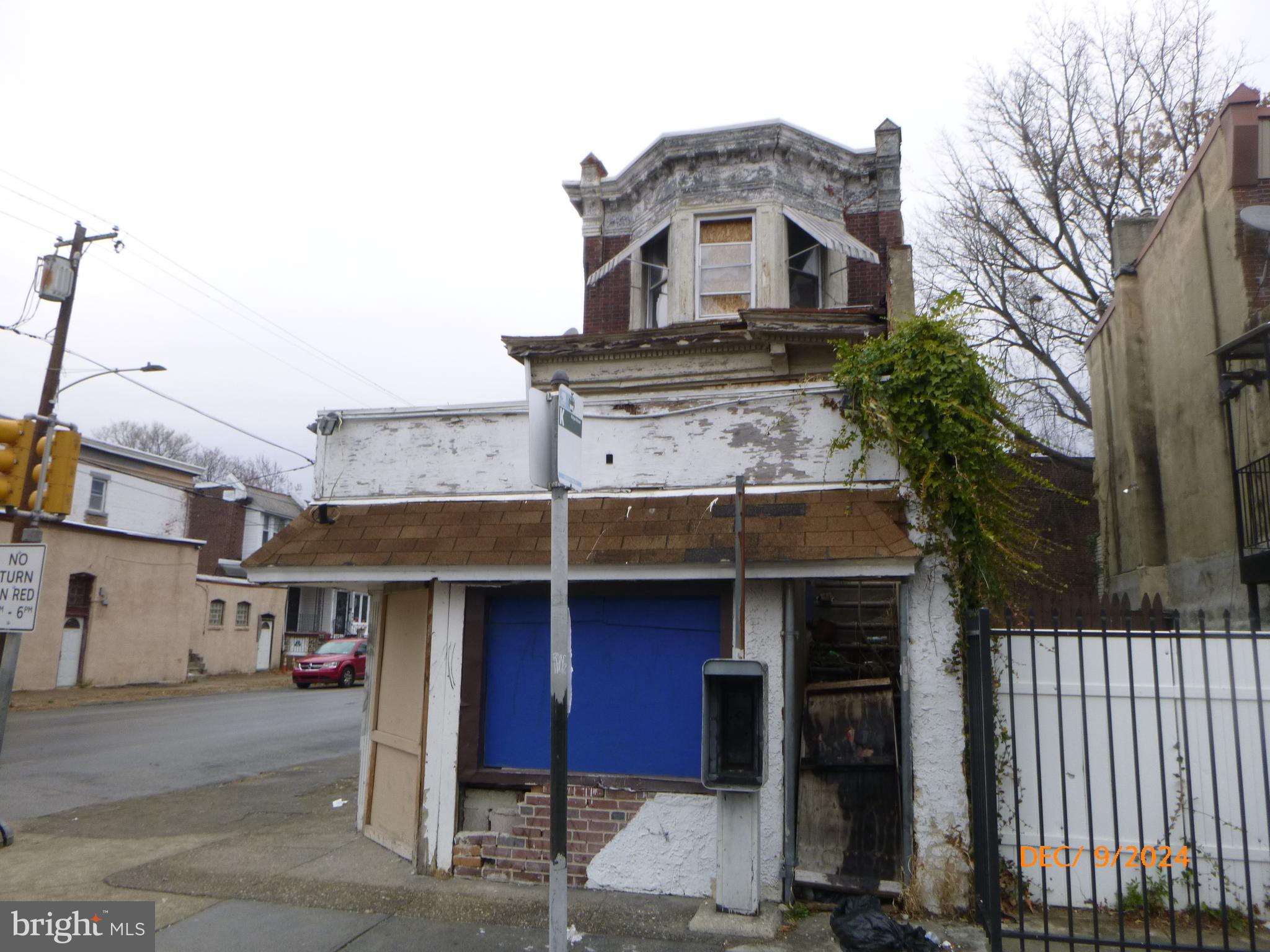 Deed is now recorded, ready to settle! Corner commercial store and an additional 3 bedroom/1 bath apartment in West Oak Lane, 2700 square feet per an appraisal. Property is in very poor condition and is condemned by the City. It has good investment potential at this price if you have the desire/ability to rehab. Store and apartment could both bring in rental income for an investor. Large storefront on the first level and a three bedroom house on the top two floors. There is a rear yard. The block has good visibility from high traffic and a bus route. Being sold in as-is condition. Easy to show, on lockbox.