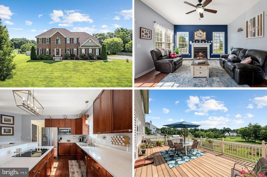 Updates galore! This bright and beautiful, brick-front residence located in a quiet community outside of Shepherdstown features many enhancements for its next owners to enjoy, including LVP flooring that flows through most of the main level, updated lighting and door hardware, fresh paint, and refreshed bathrooms. Situated on a 1.24-acre lot, this stunning property has a spacious, fenced back yard with fruit trees and garden beds along with a huge back deck that's perfect for both entertaining and day-to-day living. The open-concept floor plan emmanates from the remodeled kitchen that's accentuated by gorgeous white Quartz counters, a conventient double oven, built-in desk area, island with breakfast bar seating, and a generously sized storage pantry. A large family room with gas fireplace, separate formal dining and living rooms, a private office near the 2-story foyer, and the laundry room complete the main level. Upstairs, the elegant primary suite is a true retreat offering an oversized walk-in closet and updated ensuite bath with a luxurious soaking tub, new shower enclosure, LVP flooring, and updated Cararra Quartz vanity with dual sinks. There's also a princess suite with an additonal attached bathroom plus 2 more bedrooms that share another full bath. The unfinished, walk-out lower level affords much opportuity for storage, recreation, or future expansion. There's also a 2-car side entry garage, plenty of driveway parking for guests, and established landscaping that adds an inviting touch. This home is easy to show and very accessible to commuter routes and local attractions. Make this turnkey home yours today!