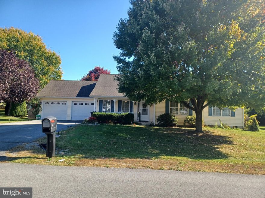 Perfect ranch on a tree lined street in an established neighborhood.  Mature trees and landscaping add to the charm.  The level rear yard is fully fenced and features a covered rear deck and storage building.  Large kitchen with lots of cabinets and a pantry.  New Dishwasher.  There is a breakfast bar and large eating area open to the living room.  New washer and dryer are located in a closet in the hallway.  2 full baths.  All bedrooms have ceiling fans.  Primary BR has a walk in closet.  Oversized garage.  Some furniture may convey if Buyer interested.