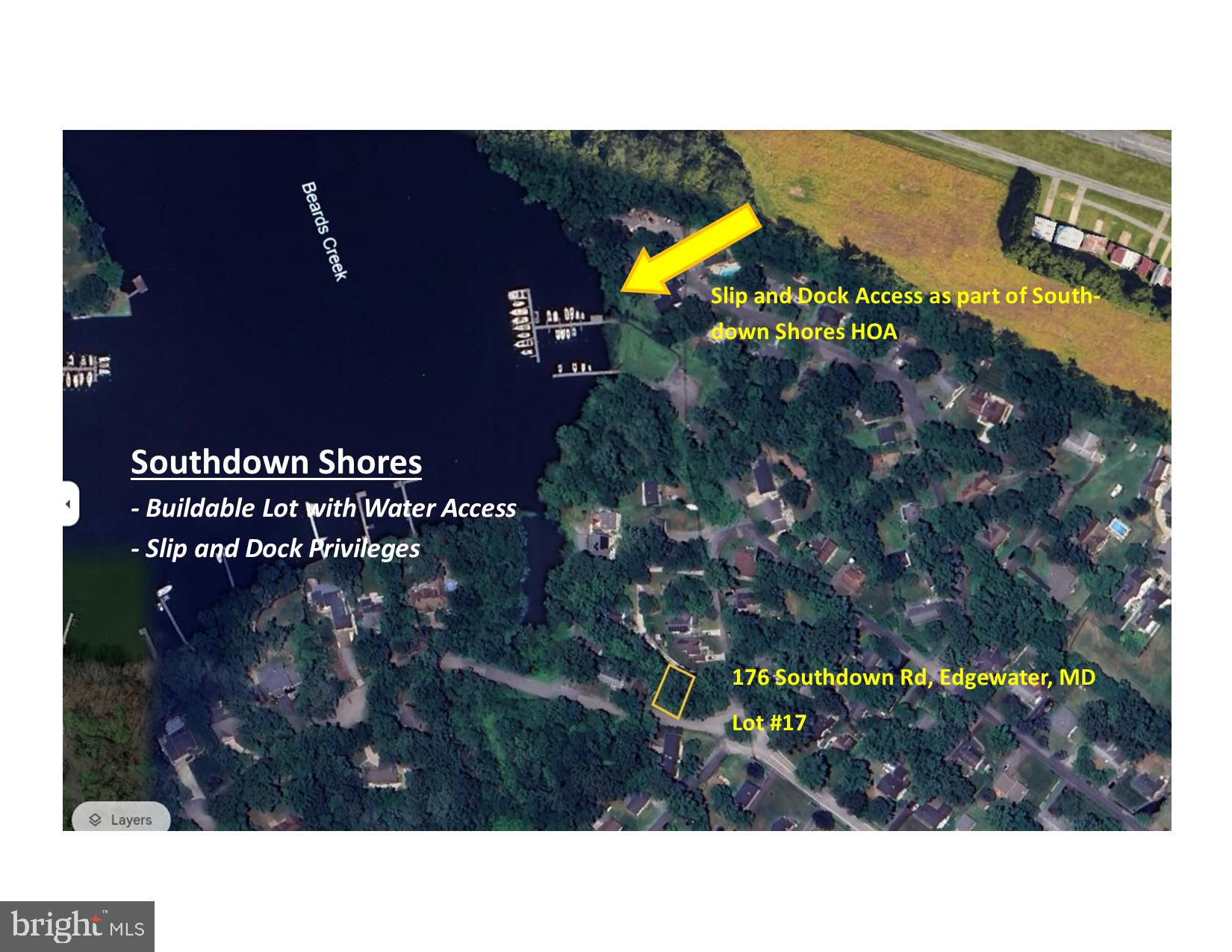 Amazing opportunity to own a partially wooded lot close to the water with marina privileges! This lot is situated in the waterfront community of Southdown Shores and has marina privileges available at a small fee. Those interested in using the marina need to join the optional HOA for $30/yr. This gives you marina access as well as voting privileges. Slip fees vary but for a 25' boat they are approximately $375/yr.
The Southdown Shores Association marina consists of a T-Pier with 28 private boat slips, a crabbing/fishing pier with five additional private boat slips, a kayak rack with room for approximately 24 kayaks/canoes, along with a parking lot and a small recreation area. The dock has electricity and fresh water and is secured with a locked gate operated by a fob system.
Marina fees: Fob ($10/yr.), Ramp fee ($105/yr.), Kayak fee ($30/yr.), Slip fee ($15/ft per year.)
This lot is raw land and needs to be perked to build on. Electrical is available as well as public water. You will need a private septic system. Please call listing agent with questions.