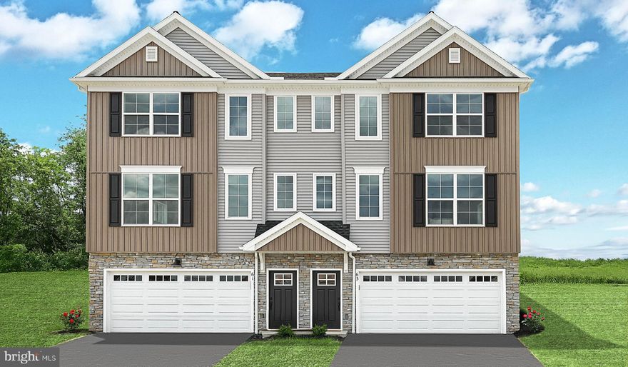 This charming 3-story townhome includes a 2-car garage, finished basement, and a patio for outdoor living. On the main level, the spacious living room flows effortlessly to the kitchen & dining.  The kitchen features beautiful cabinetry with quartz countertops and tile backsplash, stainless-steel appliances, and center island. So much natural light shines in with large windows surrounding the sides and rear access to the patio & yard. On the 2nd floor, the owner’s suite includes a private bathroom and an expansive closet. Two additional bedrooms, a full bathroom, and a laundry closet further complete the 2nd floor. Just minutes from downtown Carlisle and Mechanicsburg, The Village at North Ridge provides convenience with a tranquil peaceful environment with mountain views.