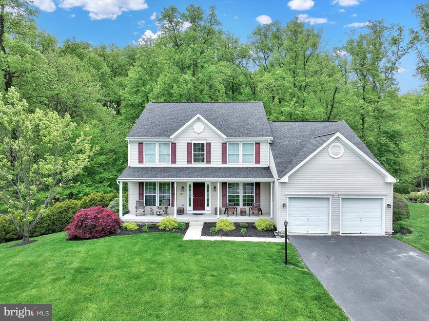 Bring the GANG - There's room for everyone, even extended family members, in this spacious 6BR, 3.5BA 2-story, with a mostly finished, exposed, walk-out lower level. The home is located in the community of Rosebrook, with close proximity to I83 and Rt30; schools, parks, and recreation; and practically everything you could want or need in East York or small-town Red Lion.  Set on a picturesque lot backing to trees and a small creek, it's a home offering tranquility in a community of fine homes. A lazy-day covered front porch welcomes you into the 2-story foyer, with an office or living room and dining room on each side. A family room is open to an eat-in kitchen with raised bar, island, pantry, and slider leading to a large deck overlooking a beautiful backdrop of trees. The primary bedroom suite, with 8x10 walk-in closet and luxury bath featuring a soaking tub, separate shower, and private toilet closet are located on the 1st floor. A powder room and laundry room, with garage access, are also located on the 1st floor. The 2nd floor features 4 spacious bedrooms (the largest 18 x 18 and the smallest 12x13), each with large closets and windows for natural light. The hall bath features ceramic tile flooring and tub/shower combo. The exposed lower level is mostly finished showcasing a huge family/game room with wet bar and slider to a screened-in deck, with hot tub. Just imagine the fun you can have entertaining family and friends! There is also a 6th bedroom, or whatever other room you might want/need, and a full bath.  In the event you need additional living space, you can expand in the two unfinished areas of the lower level. It truly is a lot of house for the money!   NEW roof, water heater, paint, and carpeting throughout home.  1 Year Home Warranty, with Heat and AC Coverage.  AGENTS - Please read Agent Remarks!