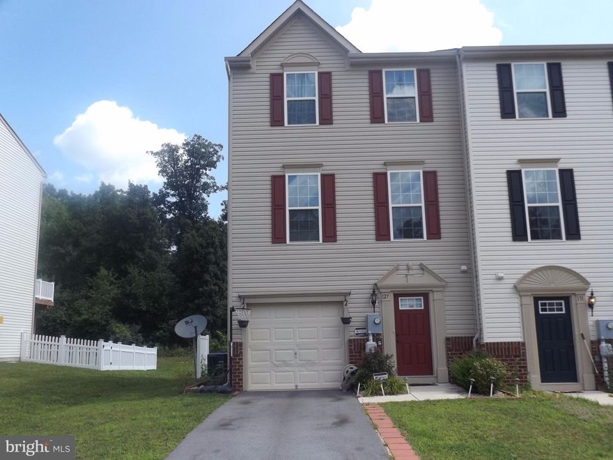 Nice end unit town home with deck for barbecuing and a patio to enjoy the shade too! Great backyard backs to trees. Kitchen equipped with all stainless steel appliances. Security system installed. Seller will pay for security system.  Tenant will be responsible for all utilities and trash removal. Credit check is required for each adult living in the residence. $30 per adult charge for processing.