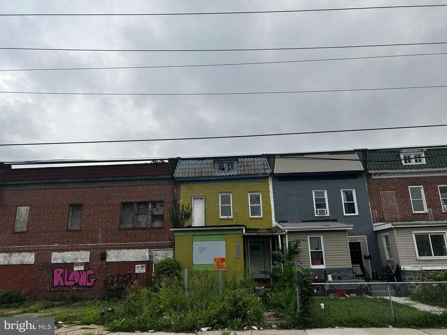 ONLINE AUCTION: Bidding begins 11/4/2025 @ 10:00 AM. Bidding ends 11/6/2025 @ 12:00 PM. List Price is Suggested Opening Bid. Deposit: $5,000.

The two-story townhouse is located in the Lucille Park neighborhood of Baltimore City. Residents can enjoy the nearby attractions such as Druid Hill Park, Reisterstown Road Plaza, Mondawmin Mall, and the Reisterstown Plaza Metro SubwayLink. This property is vacant. For driving access, Reisterstown Road itself functions as a key arterial route in northwest Baltimore, with I-83 (Jones Falls Expressway) less than half a mile east.