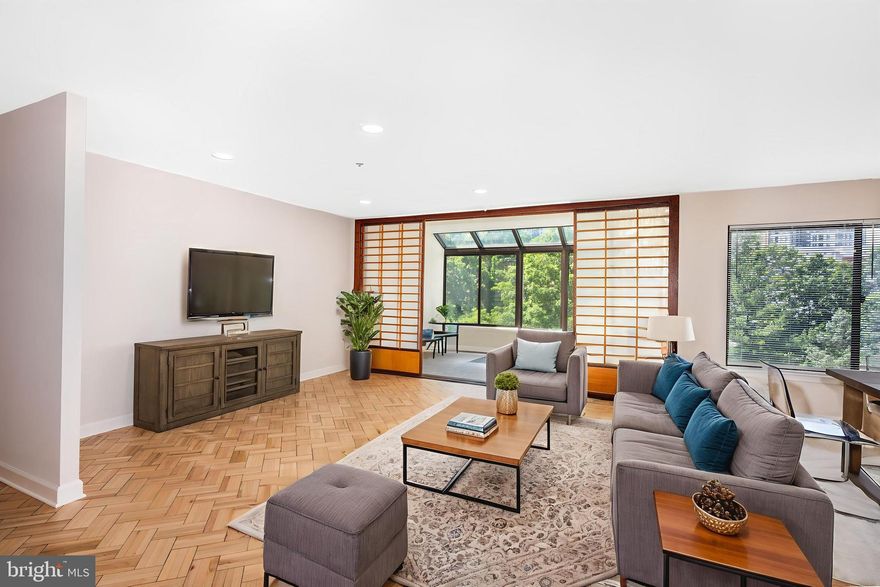 Penthouse-Level Condo with Enclosed Sunroom in Sought-After Towsongate!

Experience the perfect combination of style, space, and convenience in this beautifully maintained 1-bedroom, 1.5-bath penthouse condo in the highly desirable Towsongate community.

Step inside to find a bright, open floor plan filled with natural light and private treetop views. Unlike most units, this home boasts a fully enclosed den/sunroom, offering a versatile bonus space—perfect for a home office, cozy reading nook, or guest area.

The soaring ceilings in the living and dining areas create an inviting atmosphere ideal for both entertaining and everyday living. The updated eat-in kitchen shines with quartz countertops, stainless steel appliances, a pantry, and a breakfast bar for casual meals.

The spacious owner’s suite features a massive walk-in closet and private bath with an oversized vanity and tub/shower combo. Guests will appreciate the additional half bath. Enjoy the convenience of in-unit laundry, secure building entry, elevator access, and well-maintained common areas.

Situated in the heart of Towson, you’re just minutes from Towson Town Center, Dulaney Plaza, Goucher College, Towson University, and top dining and retail options—all while enjoying the peace and privacy of a tucked-away condo community.

This is low-maintenance living at its finest—don’t miss your chance to own one of Towsongate’s most unique and desirable units! Schedule a tour today!