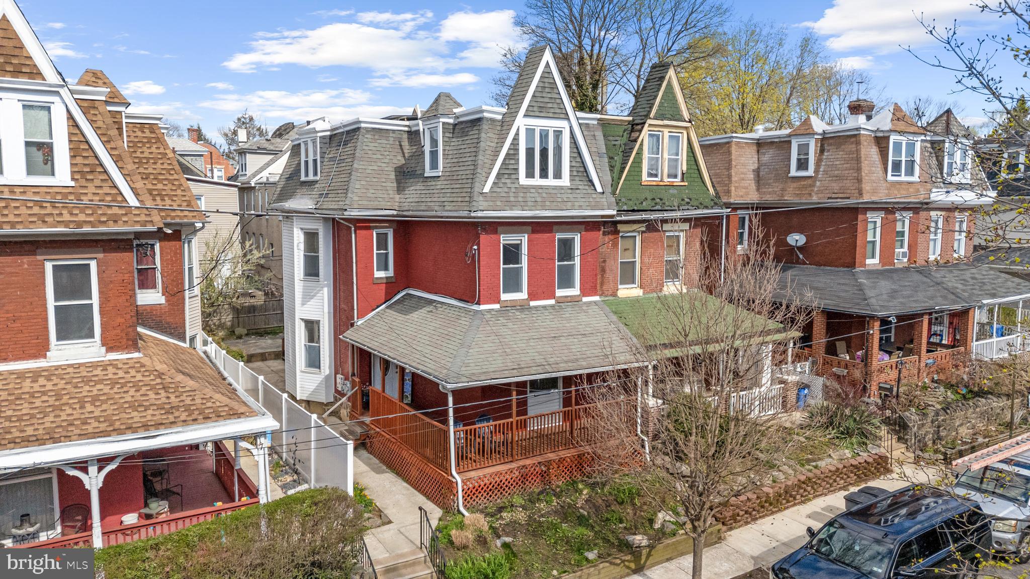 Welcome to one of the largest 3 bed 2 bath homes in Philadelphia, located on an out of the way street in Germantown. Your wrap around porch overlooks the front garden and street. The first floor is open concept with high ceilings, large living room area, dining area, and clear lines of sight to the kitchen. The kitchen has ample cabinet space, walk-in pantry, and a bar area perfect for guests, dining, and food prep. You can also open the back door and cook, dine, or relax on your rear stone patio The second floor is what makes this the ideal three bedroom home. You have a wide hallway with a second floor washer and dryer. The second floor bathroom is large and was updated in 2024. Each of the two second floor bedrooms provide ample space and walk-in closets! The entire third floor is dedicated to the primary suite featuring flexible space, a walk-in closet, and private ensuite bathroom with 2024 updates. The bathroom alone has two closets, a standalone shower, double sinks, and a large bathtub. The home comes equipped with leased solar that can remain with the home or be removed. Your new home is very close to two regional rail stations, Weavers Way Co-op, and excellent local restaurants. You are also within minutes of all community events and attractions throughout Northwest Philadelphia including Germantown, East Falls, Mt. Airy, Manayunk, Roxborough, and Chestnut Hill.