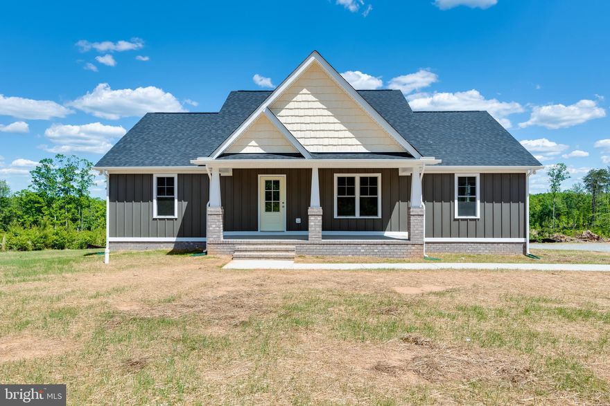 Welcome to 3091 Paynes Mill Road! The Meadows at Paynes Mill is a rural subdivision within 15 mins of I-64 at the Gum Spring exit. The “Dillwyn” plan has 1600 SF, 3 Bedrooms, 2 baths & an attached 2-car garage. Situated on Lot 1, this lot has 3.51 acres of land mixed in open field & woods. The main living area includes an open floor plan w/ 9' ceilings, LVP floors & flush mount LED lighting. Within the kitchen you'll notice a raised breakfast bar, granite tops, stainless steel appliances, pantry, & tons of storage space. The primary bedroom is located on the separate side of the home from the other 2 bedrooms & has attached full bath w/ a double vanity, large shower, & a 7'x12' walk-in closet. Outside there is an 8'x22' covered porch & a 12x14 rear deck. Other features include a concrete sidewalk, conditioned crawl space, inline water filter, & dimensional roofing to name a few. NO SUBDIVISION RESTRICTIONS & HIGH SPEED INTERNET! The finished photos are of another home recently completed by the same builder: SIMILAR LAYOUT & FINISHES & are FOR EXAMPLE ONLY. Estimated completion is November 2023. $7,500 Closing cost credit with use of preferred Lender! We hope you call it HOME!