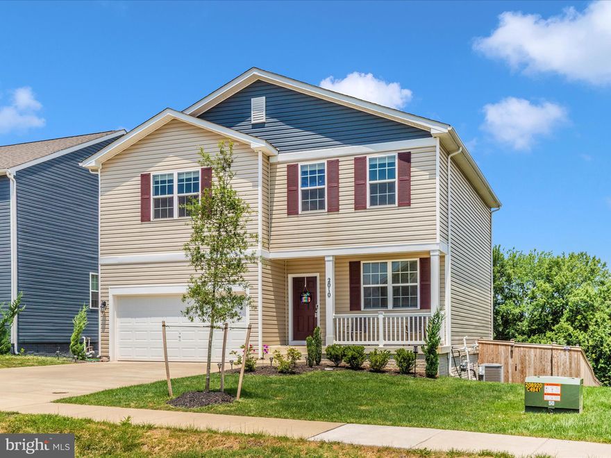 PRICE DROP TO SELL --see it soon!  Just Built in 2022, this home features a Kitchen that will bring all the cooks (gas cooking) in the house joy!  Everyone will enjoy the large island in the kitchen too! The ceramic backsplash is a lovely accent for the kitchen.   Perfect for the guests and family to congregate.     The main level is open with a  Breakfast Area and Family Room.   There is also a room that can serve as a formal dining room, main level office or a flex area as needed.      Enjoy the spacious bedrooms and convenient 2nd floor laundry with three large bedrooms that include 2 full baths and a loft!  The loft allows for fun times for quiet time and play! The Primary Bedroom features lots of closet space, and ensuite bath that includes a soaking tub and separate shower!   The loft allows for fun times for quiet time and play!  There is also a large unfinished storage room on the upper level -- lots of possibilities for that too!   The full walk-out basement is  finished with a  spacious Family Room.     Please note:  unfinished Bedroom 4 is framed with electricity, lighting, ventilation, framed in closet and full egress window.   There is a rough-in in for a bath in the lower level, walk-out basement too!    Large privacy fenced yard is very playable and flattish with solar lighting eclipses the rear yard. REALLY... come check it out.    Enjoy the privacy of NOT backing to other homes with the Community Walking Path behind this property.   This community is conveniently located off Monocacy Boulevard for easy access to Wegmans, Walmart, Costco/ Sam's Club etc, Downtown Frederick, allowing for easy access to detour the highway for commuters.   Mark your calendars, this home offers a lot of value for the dollar!