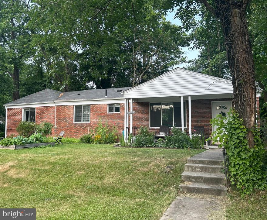 Prepare to fall in love with this all-brick rancher nestled in Hyattsville, MD near College Park.  Exceptional updates include granite countertops, stainless steel appliances, maple cabinets with crown molding, gorgeous hardwood floors and much more.  The living room takes the center stage bathed in natural light is both spacious and a cozy wood burning fireplace.   The primary bedroom features its very own ensuite and hardwood floors.  Three additional bedrooms and a full bathroom conclude the one floor rancher.  Extra storage is available in an easily accessible attic.  Outdoor entertaining is limitless, enjoy the peaceful back yard relaxing on the large deck or entertain with backyard barbecues!  This is a hidden gem close to recreational parks, shopping, restaurants, and University of Maryland !  Don't wait. Be sure to check out this home.  BONUS--- a one-year home warranty will be provided to the buyer at settlement.