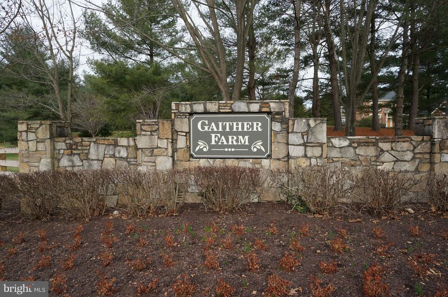 Possibly the best building lot (and maybe the LAST!) in the Prestigious GAITHER FARM Community!  Located off the cul-de-sac -- at the end of the development!  BEAUTIFULLY WOODED AND GENTLY ROLLING DOWN toward an open area at the side of the lot  *  Bring your Builder to create your fabulous CUSTOM DREAM HOME!  Boundary Stakes at corners abut Forest Conservation Area * 1986 Perc