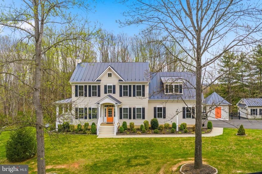 This exquisite Colonial-style residence, built in 2019, offers a harmonious blend of modern amenities and classic design. Spanning 2,846 square feet, the home features four spacious bedrooms and 3.5 well-appointed bathrooms, ensuring ample space for both relaxation and entertainment. The fully finished daylight basement, complete with a walkout entrance, provides additional living space and versatility. Exterior highlights include a meticulously maintained 1.95-acre lot, enhanced by flood lights and a comprehensive gutter system. The property boasts a personal above-ground pool, securely fenced for privacy and safety. A generous deck invites outdoor gatherings, while the presence of both an attached and detached garage offers abundant parking and storage solutions. Additional structures, including a second garage and shed, further enhance functionality. This residence is a perfect opportunity for those seeking a blend of comfort, style, and outdoor living.