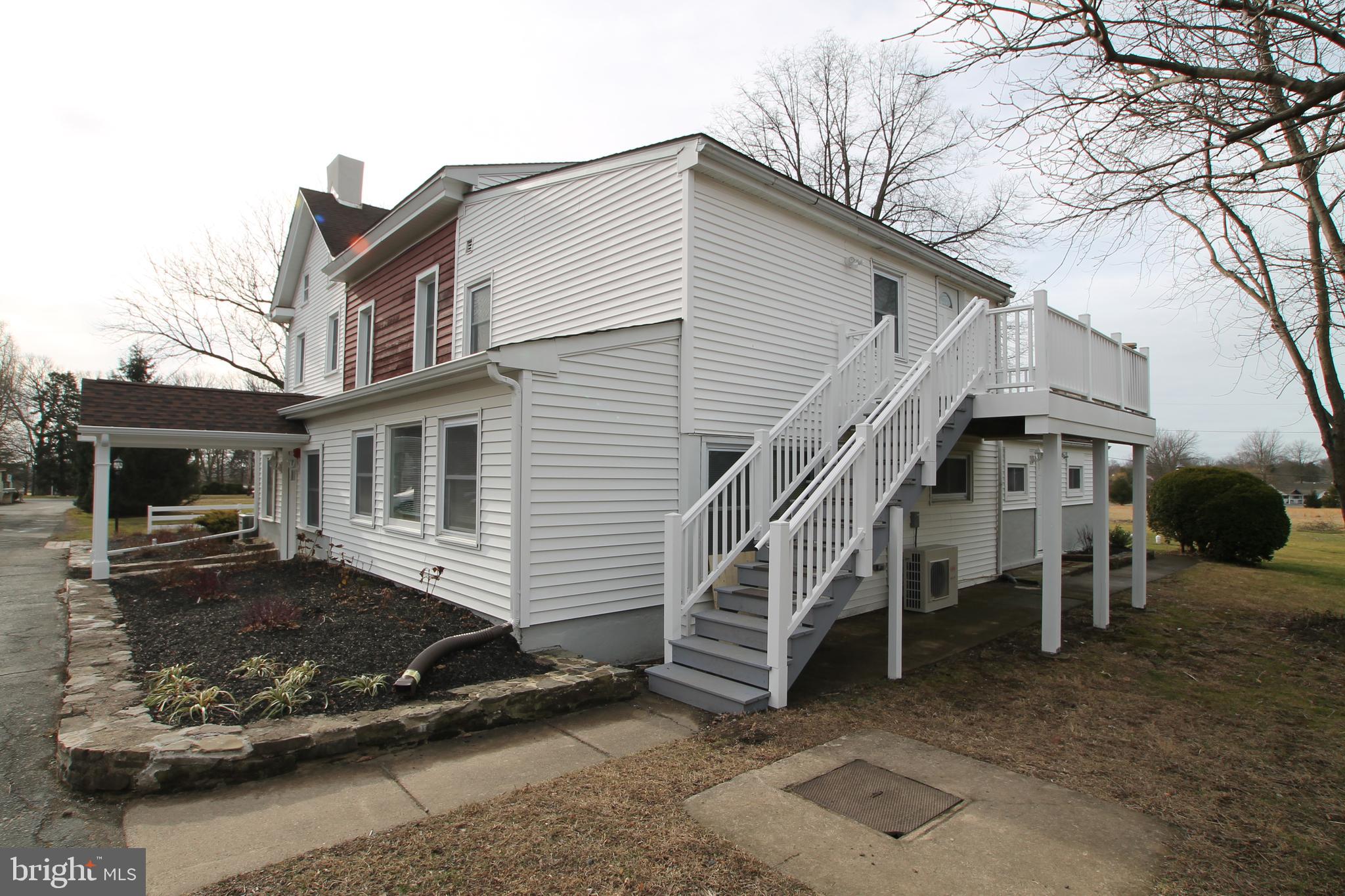 Newly remodeled One Bedroom in totally remodeled farmhouse in Wrightstown; gorgeous unit with open floor plan, new appliances, new everything! large trex deck off of the entrance overlooking acres of open space! Hurry - this won't last!