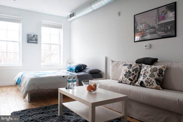 Available Now!
Let your new home at The Shirt Corner impress you with its sleek, modern and metropolitan features. This Studio is equipped with central air/heating, washer/dryer, hardwood flooring, and large private balcony with stunning views of center city! The kitchen and living area have an open concept floor plan that is flooded with natural light from the over sized windows. The kitchen includes granite counter tops, tile back splash, stainless steel dishwasher, microwave, refrigerator, and range oven. The custom tiled bathroom has a tub/shower combo and vanity storage. The building also offers amenities such as a fitness center, shared roof deck, bike storage, secured entry, and elevator.
Lease Terms: Generally, 1st month, and 1 month security deposit due at, or prior to, lease signing. Other terms may be required by Landlord such as last month's rent upfront. $65 application fee per applicant. Tenants are responsible for: electricity, gas (if applicable), cable/internet and $10/mo technology fee. Water is a flat monthly fee of $60. Additional fees or requirements may be applicable for units with Homeowners or Condo Associations. Landlord Requirements: Applicants to make 3x the monthly rent in verifiable gross income, credit history to be considered, no evictions within the past 5 years, and must have a verifiable rental history with on-time rental payments. Exceptions to this criteria may exist under the law and will be considered. Cosigners will be considered.
*Price reflects the net effective rent after a 1-month credit is applied on a 12-month lease at $1,630/mo.
*Pets permitted with owner approval, $350 non-refundable pet fee plus $35/month pet rent