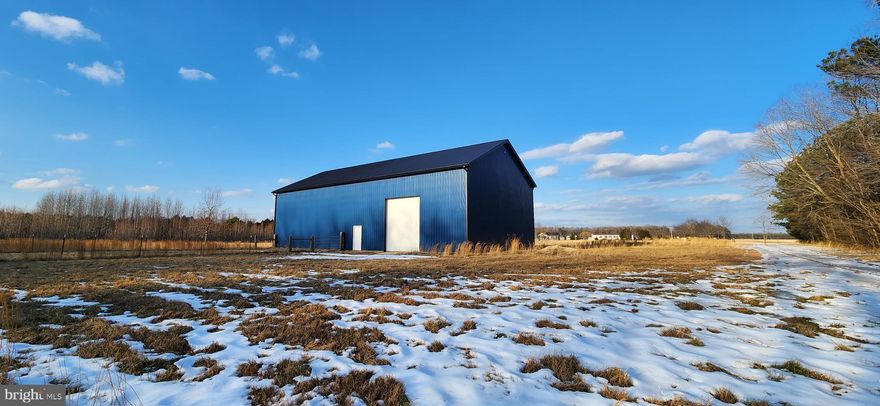 So many possibilities with this great 29.71 acre farm containing cleared land, wooded land and a stream in the back of the property. Brand New 40x80 Pole Building erected in 2025. Bring your pets and build your own custom built home or subdivide the property or do BOTH. Minor subdivision eligible of up to 4 or 5 lots per County. Due diligence is buyers responsibility. An existing capping fill gravity fed septic and well for a 3 Bedroom home was constructed in 2001. Neither are in use (singlewide previously removed). Electric is available. Existing line is retired and a new line will be required per Delaware Electric Coop.