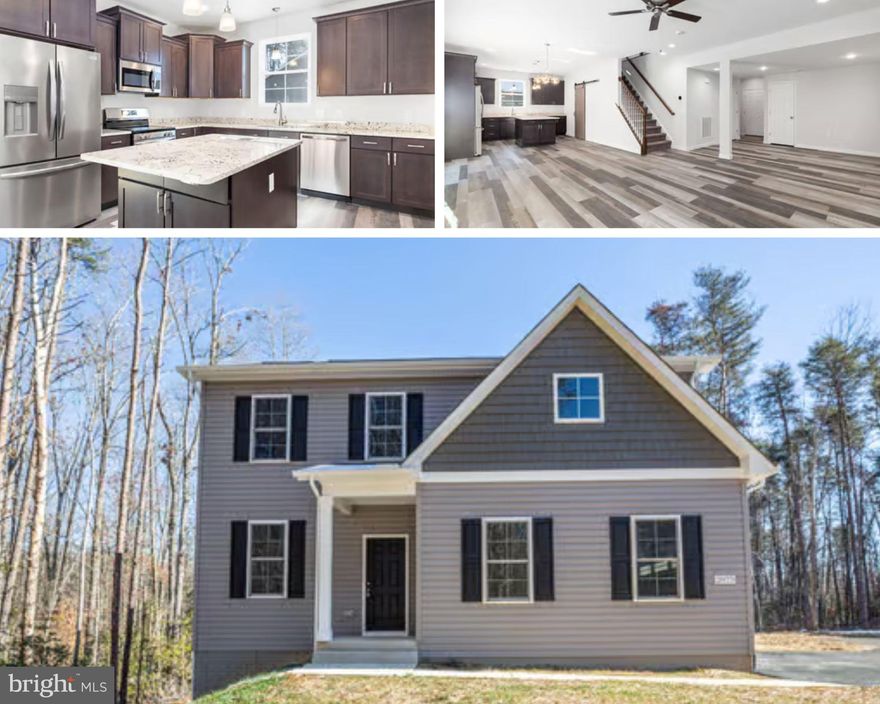 In the midst of today's low inventory market, where finding the perfect home feels like searching for a needle in a haystack, your quest for the ideal home might just be over! Welcome to this brand-new, never-before-lived-in home, nestled on a spacious three-acre lot. Once inside, you will be welcomed by a delightful foyer and a flexible space with various possibilities, be it an office, dining room, or extra living area.  The entire main level boasts LVP flooring! The generously sized family room seamlessly connects to a cozy breakfast nook, flowing into a gourmet kitchen adorned with sleek granite countertops, upgraded contemporary cabinetry, stainless steel appliances, and a wonderful island. With 9-foot ceilings on the main level, the home offers an inviting sense of space throughout. A highlight is the fantastic deck accessible from the breakfast area, providing a great view of your three-acre backyard. Venturing upstairs, the primary bedroom awaits with its tray ceilings, recessed lighting, and a stylish en-suite bathroom featuring a beautifully tiled shower, freestanding soaking tub, dual vanities, and a linen closet. The walk-in closet is impressively roomy, sure to please. Three more additional generously sized bedrooms, each with ample closet space, grace the upper level, accompanied by another full bathroom and a convenient laundry room. The home includes an unfinished walk-out basement, offering limitless potential for customization according to your preferences. The property also has a fully drywalled and finished two-car garage as well. Upon entering through the garage, a welcoming mudroom serves as the ideal area for backpacks, shoes, and all your belongings. Discovering a new construction home of this caliber, and on acreage, is a special find! Energy efficiency, quality of construction and attention to detail are hallmarks of this builder. Come view this classic colonial today!