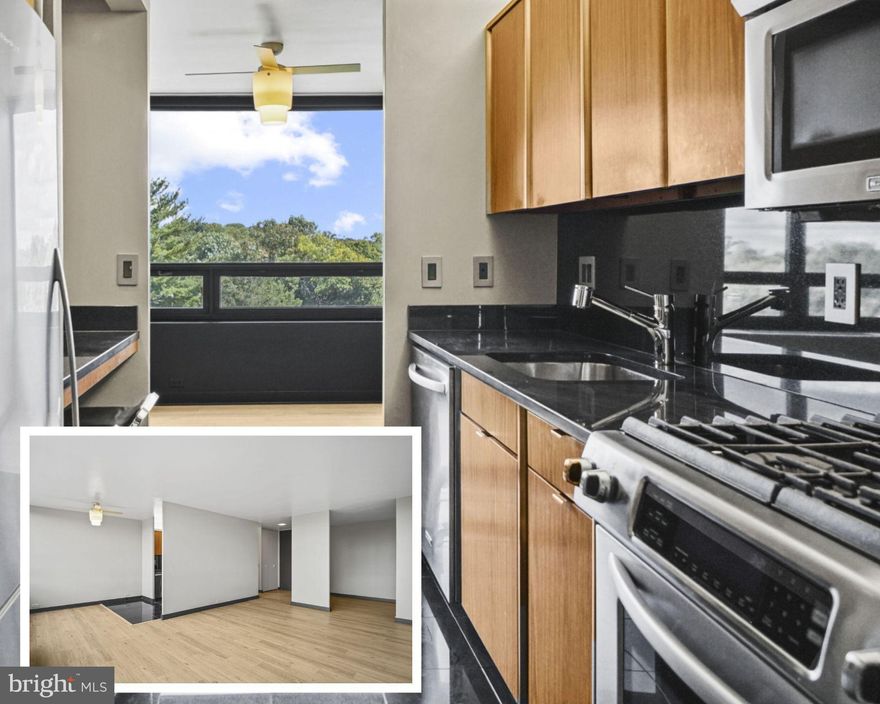 Get ready to fall in love with this mid-century modern gem! Brand new luxury vinyl flooring throughout '25, new hvac units '21.  Sleek kitchen with granite countertops, stainless steel appliances, & modern cabinet fronts. The living room offers soaring views of Guilford from its oversized windows & a bonus space perfect for a guest room/office/studio. The primary bedroom boasts another breathtaking view and custom lighting. Plenty of storage throughout. Building offers laundry, fitness room, outdoor pool, doorman, 24hr. front desk.  **Heat & A/C included in condo fee** All of this and located in this prime location!