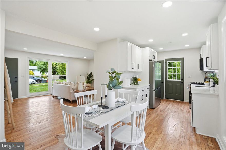Beautifully renovated 5-bedroom, 2 full bath rancher located in the desirable Joppa Manor community! From the moment you arrive, you’ll appreciate the charming covered front porch — the perfect spot to relax with your morning coffee. Step inside to find massive windows that fill the home with an abundance of natural light, creating a warm and inviting atmosphere throughout.

The main level showcases beautiful hardwood floors and an updated kitchen featuring gas cooking, stainless steel appliances, modern cabinetry, and ample prep space for everyday living and entertaining. Three generously sized bedrooms and a full bath complete the main level.

The fully finished lower level expands your living space with a large family room ideal for movie nights, gatherings, or a play area. Two additional bedrooms with plush carpeting and a second full bath provide flexibility for guests, a home office, gym, or multi-generational living.

Outside, enjoy the fully fenced rear yard offering privacy and plenty of room for outdoor entertaining, gardening, pets, or play. Conveniently situated near shopping, dining, schools, and major commuter routes for an easy commute. Just minutes from the Woodcroft Pool, perfect for enjoying summer days close to home. This move-in ready home offers space, comfort, and modern updates all in one!