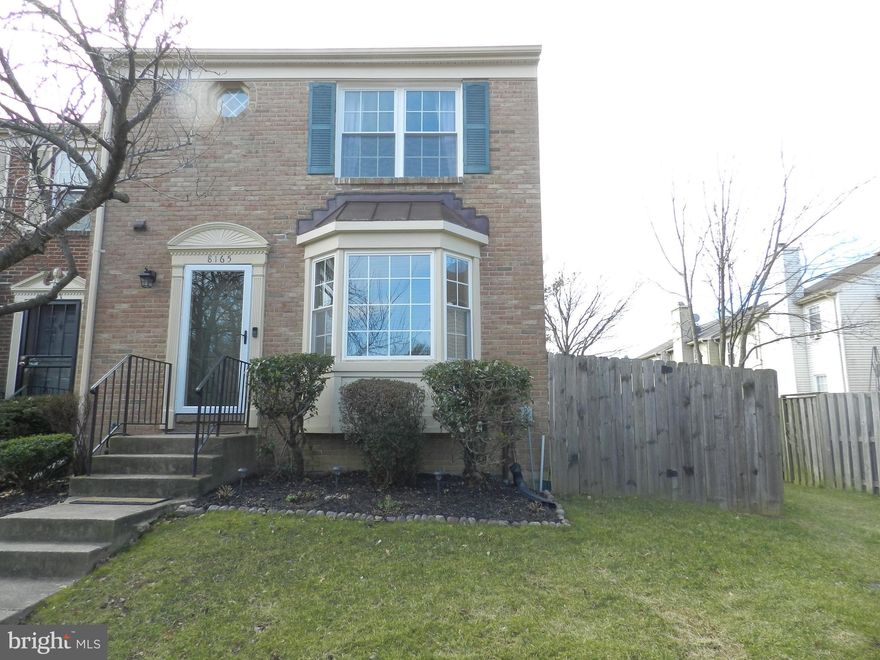 Well cared for cozy End unit town home in the heart of Laurel. This home features 3 bedrooms, 2.5 baths, fenced in yard, freshly painted deck, concrete patio and two assigned parking spaces directly in front.  New carpet has been installed in the basement on the stairs and the entire bedroom level. Enjoy your favorite coffee, tea or other in the Eat-in kitchen. The kitchen has been updated with Whirlpool appliances, a non-porous Quartz Countertop and laminate flooring.  Enjoy formal meals in the separate dining room with hardwood floors. Relax with loved ones or enjoy some reading, conversing or watching TV in the step down living room also with hardwood floors. The finished basement has a large rec room for you to do as you please. Summer time cookouts will be a lot of fun with friends on this generous size deck. There is even plenty of green space if you enjoy gardening. Come and see you won't be disappointed!