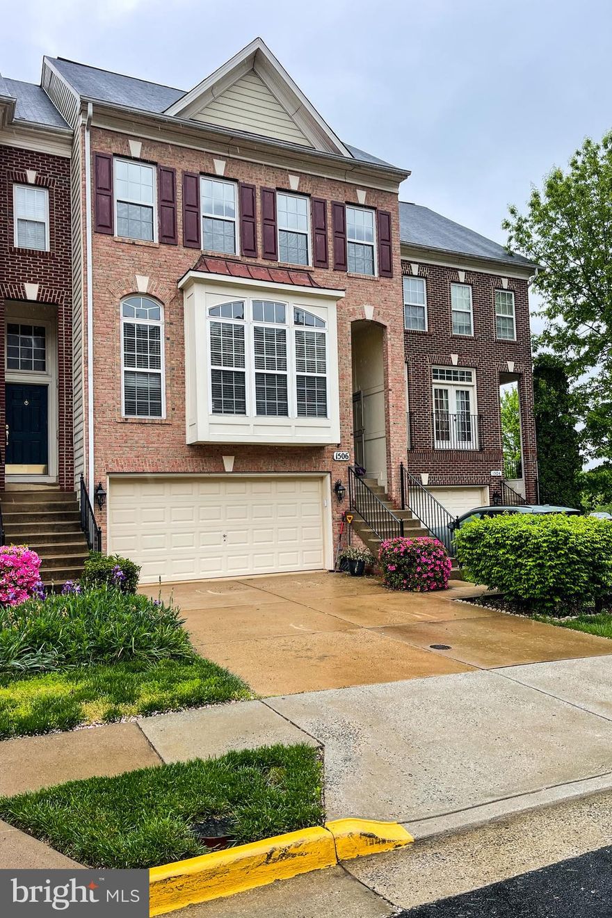 BRICK  FRONT  2 CAR GARAGE!!  PV HARDWOOD FLRS ON ALL 3 LEVEL !! 3BDS 3.5 BATHS. MAIN LEVEL FEATURES: GORMET KT W CORIAN CNTRS; 42 CABINETS, PORC.SINK, PUL FAUCET, STAINLESS STEELS APPLIANCES BRAND NEW REFRIGERATOR  , DISHWASHER, WASHER/ DRYER , NEW AIR CONDITION , WATER HEATER REPLACED 09/2021.FRESHLY PAINTED INSIDE AND OUTSIDE , MARBLE FIRE PLACE IN THE REC ROOM .  SOARING CEILINGS, CERAMIC LUX BATHS,  ALL  BATHS IS FULLY /PARTIALLY RENOVATED.  MUST SEE INSIDE .AVAILABLE ON 06/01/2022