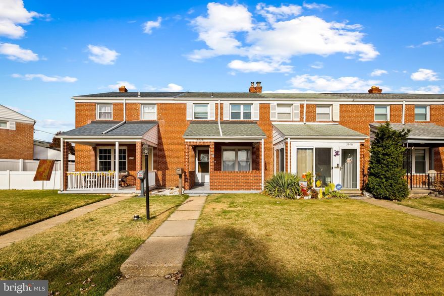 Welcome to 3338 Wallford Dr, renovated gem in the heart of Dundalk, MD! Ask about homes assumable low interest rate! This stunning property boasts a perfect blend of modern amenities and classic charm. Inside you will discover newly installed beautiful hardwood floors that add warmth and character throughout the home. The open-concept design seamlessly integrates the living room and dining room, creating an inviting space for both relaxation and entertainment. The kitchen is a chef's dream, featuring upgraded countertops and a sleek stainless steel appliance package that effortlessly combines style and functionality. Upstairs offers 3  spacious bedrooms, providing ample space for comfortable living.  The fenced-in backyard adds an element of privacy and security, making it an ideal space for outdoor activities. Additionally, a private park pad enhances the convenience of your parking needs. Convenient to local shops, restaurants, and amenities, you won't want to  miss the opportunity to make this newly renovated property at 3338 Wallford Dr your new home. Roof approx 3 years old. 
 New carpet 23', freshly painted 23' new electrical main panel 23'.  Schedule a viewing today!