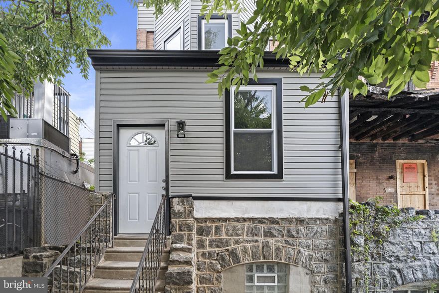 Fully renovated end-of-row townhouse in West Philadelphia! This 2 story home features a modern open layout, new flooring, recessed lighting, a sleek kitchen with stainless steel appliances, and quartz countertops. Upstairs offers spacious bedrooms and an updated full bath. Additional upgrades include new windows, HVAC, electrical, and plumbing. Move in ready with a clean basement. Conveniently located near transit, schools, and shops. Don’t miss this turnkey gem! Property is being sold as-is. Seller will make no repairs. Inspections are for informational purposes only.