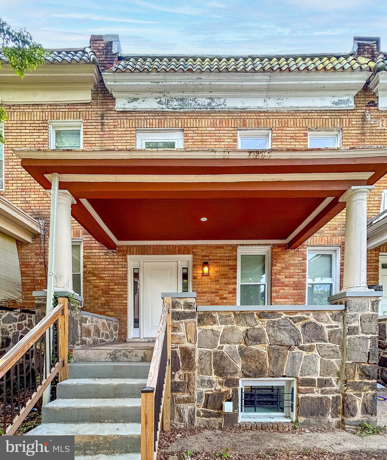 List price is Opening Bid at the Online auction to be conducted on Auctioneers website.
- Auction ends Monday, July 28, 2025 at 12:00 PM. Renovated Porchfront Townhome in the Hanlon-Longwood Neighborhood of Baltimore City improved by 1,408± sqft. of above grade living space including 4 bedrooms and 2.5 bathrooms. The main level of the home includes a living room, dining room, kitchen and half bathroom. The upper level has 4 bedrooms and 1 full bathroom. The lower level is fully finished with a family room, full bathroom, utility room and storage. There is also access to the back yard from the basement. Features Include: SS Appliances, Tile and Wood Floors throughout home and Laundry. Do not miss this great opportunity!