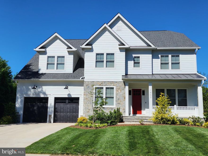 Turn-key cul-de-sac custom home with luxury finishes, bright walk-out basement, and outdoor living space in sought-after McLean. Built in 2022 by Focal Point Homes (Patrick Model) on a peaceful 0.33-acre lot. This 7-bed 6.5-bath home features a main-level bedroom with full shower bathroom, a screened-in porch with tree views, solid core doors, and 5” hardwood floors. The gourmet kitchen includes a 48” Wolf dual fuel range, custom hood, 48” refrigerator, and cabinetry and backsplash to the 10’ ceiling, a large island with 2” mitered edge countertop, walk-in pantry, and separate butler pantry. Spacious living areas include built-ins in the family room and office. The second level includes 5 bedrooms with en-suite bath access. The expansive primary suite features a sitting room, a large walk-in closet, and a luxury bath with freestanding tub and dual shower. Spacious secondary bedrooms. Laundry room with cabinetry and sink. The bright walk-out basement lives like a main level with 9’ ceilings, large windows, and direct access to a large patio. Basement includes rec room, wet bar, bedroom with semi en-suite full bath, fitness room, and media room. Extended depth garage with EV charger and cabinets. Energy efficiency construction with added insulation and a steam humidifier. Zoned for Chesterbrook ES Longfellow MS McLean HS. Convenient commute to DC and close to best schools, shopping, and activities.