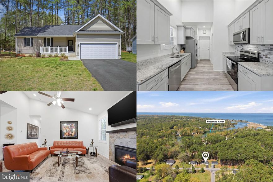 Only steps from the Potomac River, this nearly new home stands out as one of the best opportunities in Montross. Offering true one-level living, it combines modern upgrades with a relaxed waterfront lifestyle in the sought-after Glebe Harbor community. Inside, you’ll find a beautifully upgraded kitchen with stainless steel appliances, a large island, and upgraded LVP flooring that flows throughout the main living areas. The open layout is filled with natural light and centers around a cozy gas fireplace, creating a comfortable space for both everyday living and entertaining. Step outside to enjoy the added deck, perfect for gatherings or quiet evenings, or unwind on the inviting front porch and take in the peaceful surroundings. The location is what truly sets this home apart. Just moments from the Potomac River, you’ll also have access to Glebe Harbor’s amenities, including a private beach, boat ramp, tennis courts, and scenic areas to explore. Whether it’s boating, relaxing by the water, or enjoying nearby Westmoreland State Park, this is a lifestyle that feels like a getaway every day. If you’ve been searching for a move-in ready home with modern finishes, strong community amenities, and close proximity to the water, this one delivers. Photos may be virtually staged