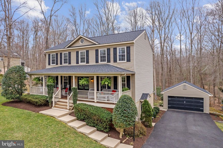 Welcome to this meticulously maintained Colonial beauty, nestled on 2.3 acres of peaceful, picturesque land. From the moment you arrive, you’ll be captivated by the inviting front porch, complete with a classic porch swing—the perfect spot to relax and soak in the tranquil surroundings.

Inside, the warmth of hardwood floors flows throughout the main level, leading you to a beautifully updated kitchen featuring stainless steel appliances, granite countertops, and ample cabinetry. Gather around the wood-burning fireplace in the cozy living area or entertain guests in the elegant formal dining room. A dedicated office on the main level provides the perfect space for working from home or a quiet retreat for reading and productivity.

This spacious home offers 3 bedrooms and 3.5 baths, including a large primary bedroom with a luxurious en-suite bath featuring a double vanity sink and stand-up shower. The fully finished basement includes a bonus room and full bath, perfect for a guest suite, home office, or recreation space.

Step outside to the Trex deck, ideal for outdoor entertaining, and enjoy the expansive, manicured yard. Explore the peaceful creek that runs through the property, offering a tranquil escape and a perfect spot for outdoor adventures. A detached 2-car garage adds convenience and extra storage space.

Offering the perfect blend of colonial charm and modern updates, this home is a true retreat. Don’t miss your chance to own this serene sanctuary.

Recent home updates include: Roof/exterior doors (2021), Well pump/retantion tank/filtration tanks (2022), Driveway/Hot water Tank/ HVAC (2024), chimney cleaned (2025).