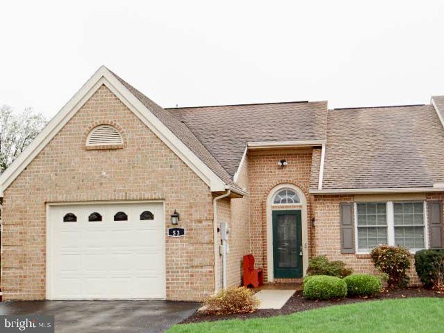 End-unit town home with an addition in the Borough of Chambersburg features single-floor living with 3 bedrooms and 1 1/2 bathrooms.  Full bath consists of a walk-in shower and linen closet.  Living room, dining room, and kitchen all present an open floor plan.  Washer and dryer in close proximity to kitchen and attached garage provides ample room for vehicle and multiple storage closets.  Located conveniently within walking distance to restaurants and shopping.  Vacant for immediate showing.  Schedule online.  Sentrilock.