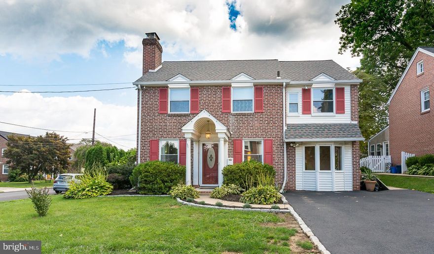 Welcome to 409 Shelbourne Road. A beautiful brick colonial home on a generous sized corner lot in Haverford Township that offers 4 bedrooms, 3 full baths and 1 half bath.  Step through the front door and be greeted by the spacious living room with a built in gas fireplace and tons of natural light.  Enter through the large opening and find the dining room that is open to the eat-in kitchen.  The kitchen offers ample cabinet space and newer stainless steel appliances.  Right off the kitchen is access to the large fenced in backyard with a sizable shed and patio big enough for a sitting and eating area.  To complete the first floor you will find a full bathroom and a den that would make the perfect playroom or office space! On the second floor you will find the primary bedroom that features a newly updated full bathroom and a walk in closet! To complete the second floor you will find 3 nicely sized bedrooms and a newly updated full hall bathroom.  On the lower level there is a finished basement with a laundry room and updated half bathroom. There is also an attic perfect for storage.  This house has so much space to offer and is completely move-in ready! Take advantage of the walkable location to Bailey Park, Schools, Manoa Shopping center and public transportation.  This amazing home will not last long!