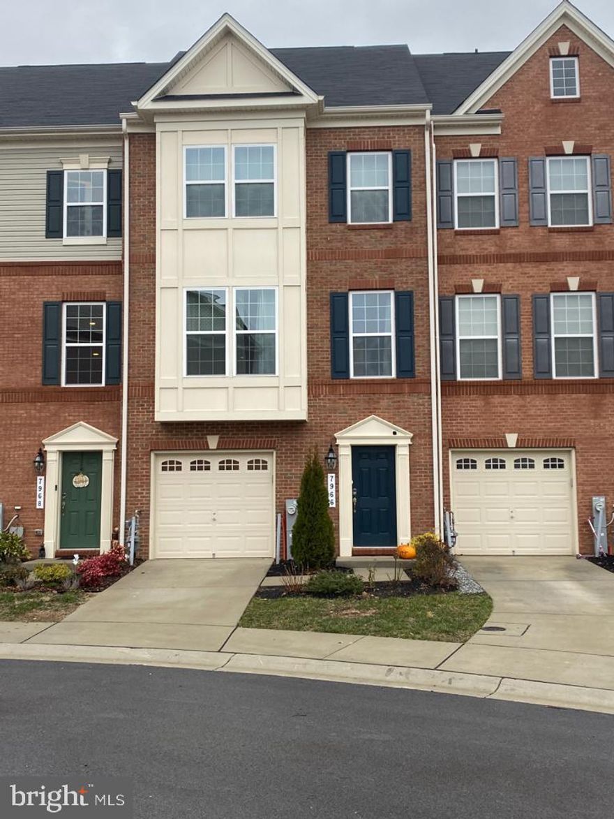 Excellent 3 Level town home with 3 bedroom,2 full bath and 2 half bathrooms,1 Car garage w/ FIOS ready TH in Dorset Gardens community in Elkridge.Master bedroom with bump out window space ,walk-in closet,Spaces master bathroom with huge Shower. Very close to and easy access to all major routes. Great Howard County schools and close to Columbia/Fort Meade/Laurel/Baltimore/DC.