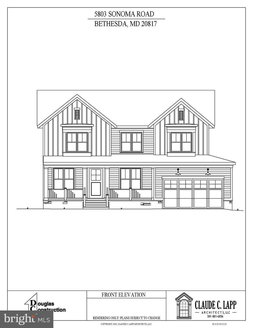 Welcome to 5803 Sonoma Road, a luxurious new build by award-winning Douglas Construction Group, Best Green Builder - Bethesda.  This home includes three finished levels with five Bedrooms, four and a half baths,. More details coming soon!