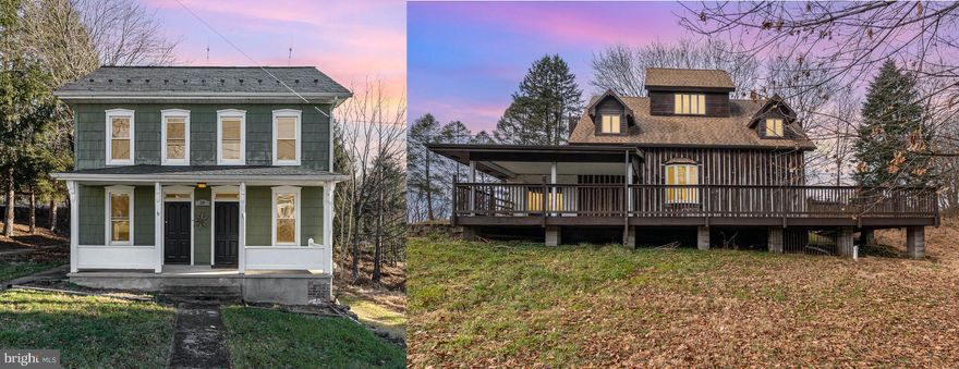 Two expansive residences, situated on a generous four-acre lot in Felton Borough, present a unique and extraordinary opportunity. This compound is ideally suited for accommodating multiple families, offering ample living space. The two homes are strategically positioned over 300 feet apart, complemented by a bank barn in need of some tender loving care (TLC) and a beautiful cabin.

The first home, located at 29 High Street, is a colonial-style residence spanning about 1,740 sq ft. Originally a duplex, has been converted into a single-family home with four bedrooms and one and a half baths. The first floor includes a large foyer/entrance way, kitchen, dining room and large living room adorned with exposed wood beams. The small bedroom on the first floor could be used as home office. Upstairs includes 3 bedrooms and a family room that the owners used as the primary bedroom featuring a spacious walk-in closet/sunroom, and a private staircase. The large basement was previously used as a woodworking shop, and a substantial walk-up attic adds to the property's versatility. A newly installed 6ft fence connects 29 High to the barn, providing a cohesive and secure environment.

The second home, located at 31 High Street, is a charming cabin spanning about 1,760 sq. ft. It boasts three bedrooms and two full baths, including an open chef's kitchen with a breakfast bar, a dining area, and a living room – an entertainer's delight. The first floor encompasses a convenient laundry and full bath, while the second floor offers a spacious open loft, a full bath with a claw foot tub, and two bedrooms. The primary bedroom occupies the third floor and features two catwalk balconies, with the fourth-floor space cleverly converted into a hidden sleeping area above the master. Surrounded by the tranquility of nature, this home provides a private retreat, complete with a creek running through the property and park-like settings. Outdoor entertainment areas, including fire pits, enhance the overall experience.
Consider the prospect of renting one home while residing in the other, creating an opportunity for additional income. Don't miss out on this once-in-a-lifetime chance to own a property that combines spacious living, natural beauty, and potential financial benefits of living in one and renting the other!