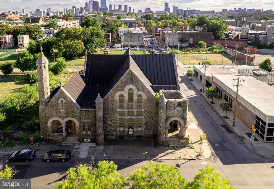 A historic landmark in a developing area ready for a new owner to fully utilize its potential. Located blocks from Temple University, just inside the intersection of Cecil B Moore and Ridge Ave. 2036 Cecil B Moore Ave offers a 14,000 square foot lot, with additional undeveloped space ready for a parking lot or extension. The former church offers beautiful stone, large archways, detailed stained glass, and opportunities for conversion. The land is zoned RM-1 and is a rectangular-shaped corner site offered as is. Surrounded by tons of new development and revitalization, this property is directly next to a YMCA and revitalized park. 3 minutes to Temple University! Public transportation is super easy, and the property is on a main street with easy access to Broad St and the Broad St line - .5 miles from Center City. Frontage -100/- ft along Cecil B Moore and 140/- ft along N 21st St.