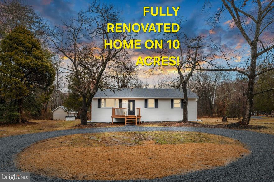 A beautifully restored home full of character on TEN (10) ACRES! Welcome to 10789 Brent Town Rd in Catlett, VA, where privacy, space, and convenience come together seamlessly. Ideally located within approximately 1 hour of Washington, DC and major international airports, this is the perfect retreat for commuters who want to disconnect from the noise without losing access to everything...Move-in ready 3-bedroom, 2 full bath home offers the perfect blend of vintage and new. Refinished original hardwood floors plus new LVP flooring, creating warmth and style throughout. The layout flows effortlessly to a brand-new deck ideal for relaxing, entertaining, or simply taking in the beauty of your expansive land. The restored shed and barn add character and versatility, offering endless possibilities for storage, hobbies, or future expansion.

Extensively upgraded for peace of mind, this home features NEW HVAC, roof, plumbing, kitchen, appliances, water heater, washer/dryer, fully renovated bathrooms, updated lighting including recessed lights, new doors, some new windows, and fresh paint throughout. Every detail has been carefully curated to deliver modern comfort while honoring the home’s timeless appeal.

Whether you envision gardening, expanding, or enjoying the serenity of wide-open space, this property delivers a lifestyle that is increasingly hard to find. Schedule your private showing today!