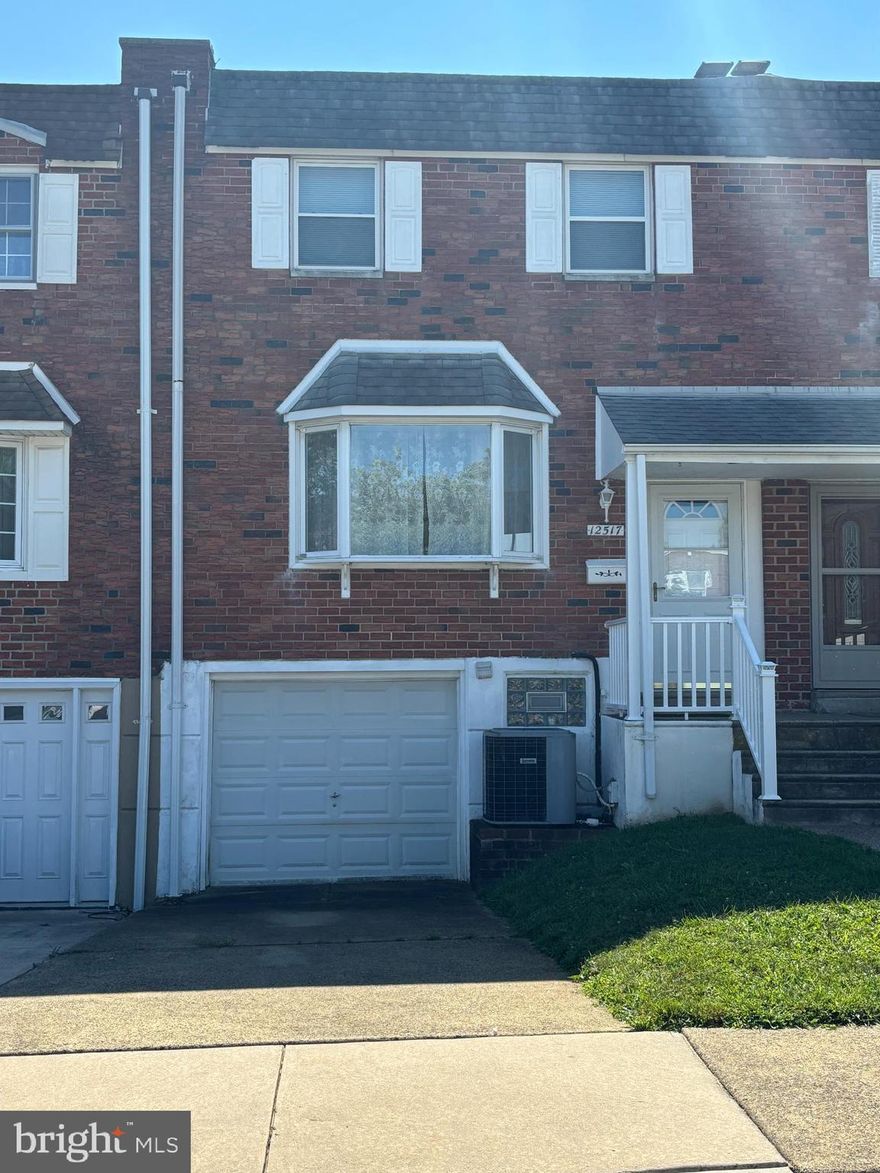 Nice wide(20'ft) row home features, Foyer entrance into Large Living Room with newer carpets; remodeled Kitchen w/ peninsula Corian countertop, subway c/t backsplash, plenty of cabinetry with "floating" glass front cabinet. Garbage disposal, dishwasher, microwave, 5 burner stove; Dining area; three nice sized Bedrooms. The Main Bedroom feature his/her large "California closets" configuration.  All Bedrooms have newer carpets and c/fs. The Hall bathroom has Tub "surround" c/t flooring, newer skylight. Nice size  Basement is finished, with rear exit to large cement patio and fenced yard. Home feature's a nice view where the yard butts up to common wooded area. There are no neighbors behind the rear yard. You can " unofficially" use said rear lot for entertainment etc. No taxes on this area, since it isn't legally "attached" to your lot . All appliances are included, (washer, dryer, refrigerator, microwave). All furniture through out and garage tools etc, are also included.