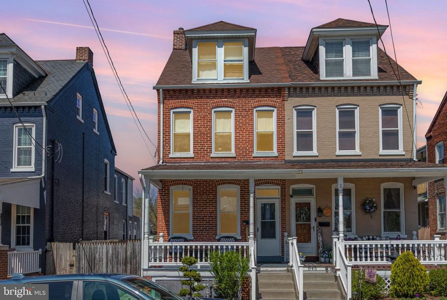 Discover the charm and space of this all-brick townhouse situated on a rare double lot in Columbia Borough. 843 Spruce St offers a blend of character, functionality, and room to grow—whether you're relaxing inside or enjoying the spacious, fenced-in yard.

Step inside to find 4 bedrooms, over 1,700 square feet of living space, and thoughtful details throughout. The kitchen features an exposed brick accent wall that adds warmth and character, while the first-floor laundry provides everyday convenience.

Additional highlights include replacement windows for improved efficiency, and a detached garage with second-floor storage, giving you the space you need for hobbies, tools, or extra gear. Enjoy outdoor living with plenty of yard space—perfect for pets, entertaining, or gardening.

Located close to parks, schools, and all that Columbia has to offer, this home is a standout in both value and potential.