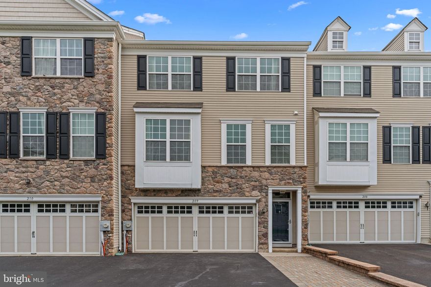 ******Location, location, location***********
Welcome to 209 Chestnut CT, Lnaghorne, PA 19047. This stunner has a 3 story and 2.5 bath townhouse located in the greatly sought after Big Oak Crossing Community. This beauty has been cared for and maintained by its original owners.  Its built in 2015, and has a great amount to offer its new homeowners. Entire house is freshly painted.  As you walk up the stairs from the entrance, you will be captivated by the beautiful gourmet style kitchen. Kitchen includes granite countertops, stainless steel appliances, a double oven, plenty of cabinets. You will find the spacious living room boasting large windows providing an abundance of natural light, and sliding doors leading out to the 10x10  deck; a tranquil space with a delightful view as this home backs to the woods!  Walk upstairs to the 3rd floor, carpeted throughout, to 3 bedrooms, 2 full bathrooms, and a laundry room. The master bedroom boasts an alluring tray ceiling, a walk-in closet and master bath including a comfort height, double sink vanity. The first floor, currently used as a rec room. It has 2 car garage, adding shelving, outlets and more storage space. This prime location of this community being close to I-95, Route 1, walking distance to the train station, the mall, amusement park, grocery stores, and shopping centers.
Your New Home is waiting for you!!!