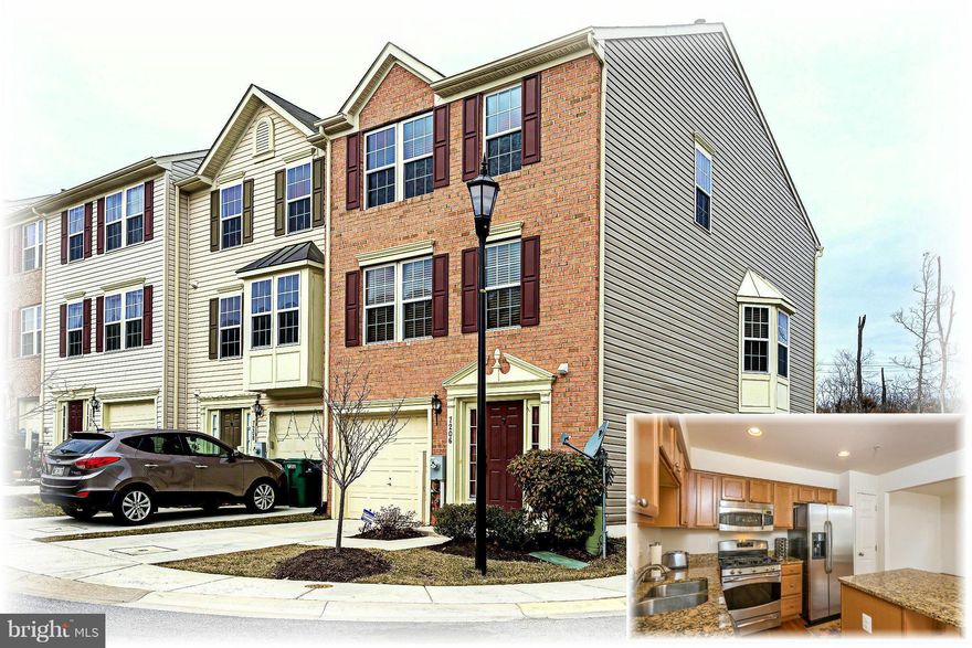 BEAUTIFUL BRICK FRONT (END UNIT) GARAGE TOWNHOME W/12 FT BUMP OUTS ON ALL 3 LVLS (2,340 SQFT)*BACKS TO TREES FOR PRIVACY*OPEN FLOOR PLAN W/LOTS OF WINDOWS & NATURAL LIGHT*HUGE EAT-IN KITCHEN W/GRANITE, SS APPLIANCES,MAPLE CABINETS,KIT ISLAND*SUN RM OFF KIT W/GAS FIREPLACE*SPACIOUS MASTER W/SOAKING TUB,SEP SHOWER,WALK-IN CLOSET*WALK-OUT LVL BSMT W/REC ROOM*JUST 15 MINUTES TO BALT/BWI/FT.MEADE/NSA